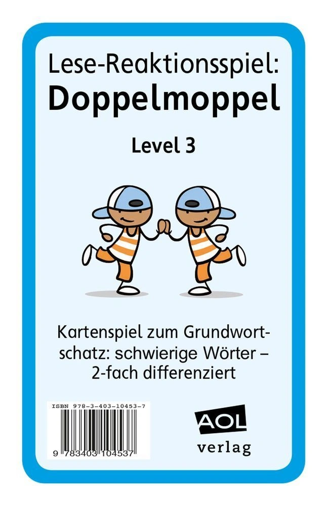 Lese-Reaktionsspiel: Doppelmoppel Level 3
