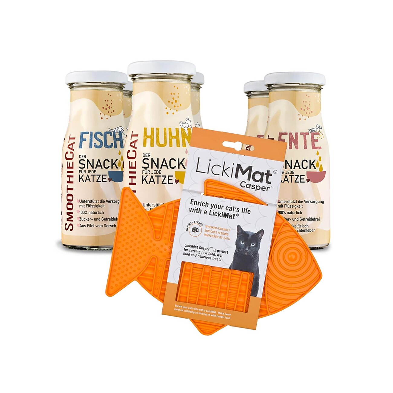 SmoothieCat Mix 6x 150 ml + Lickimat Orange