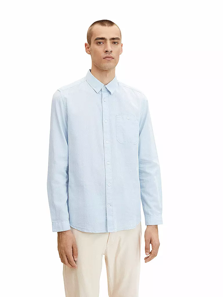 TOM TAILOR Hemd Regular Fit hellblau