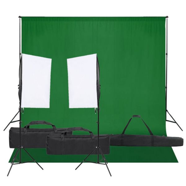 Kit de Estúdio Fotográfico com Conjunto de Iluminação e Fundo - 3094736