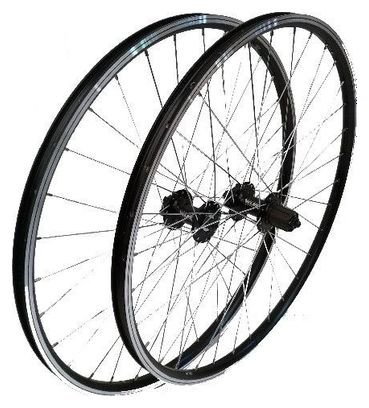 ROUE 275  VTT ARRIERE JANTE ALU DOUBLE PAROI MACH1 ER10 NOIRE FREIN PATIN   DISQUE MOYEU ALU BLOCAGE RAPIDE CASSETTE 8/9/10V .