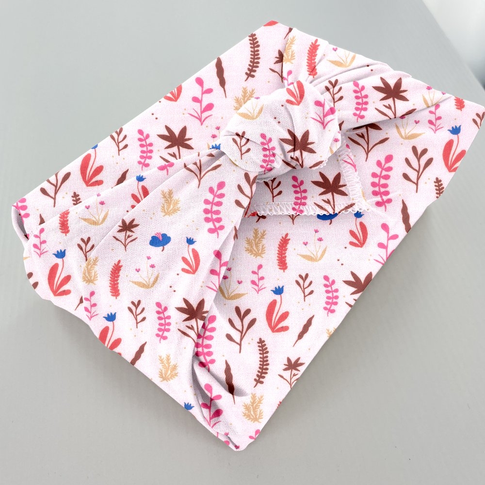 Furoshiki Moyen 48 X 48 Cm Herbier Rose