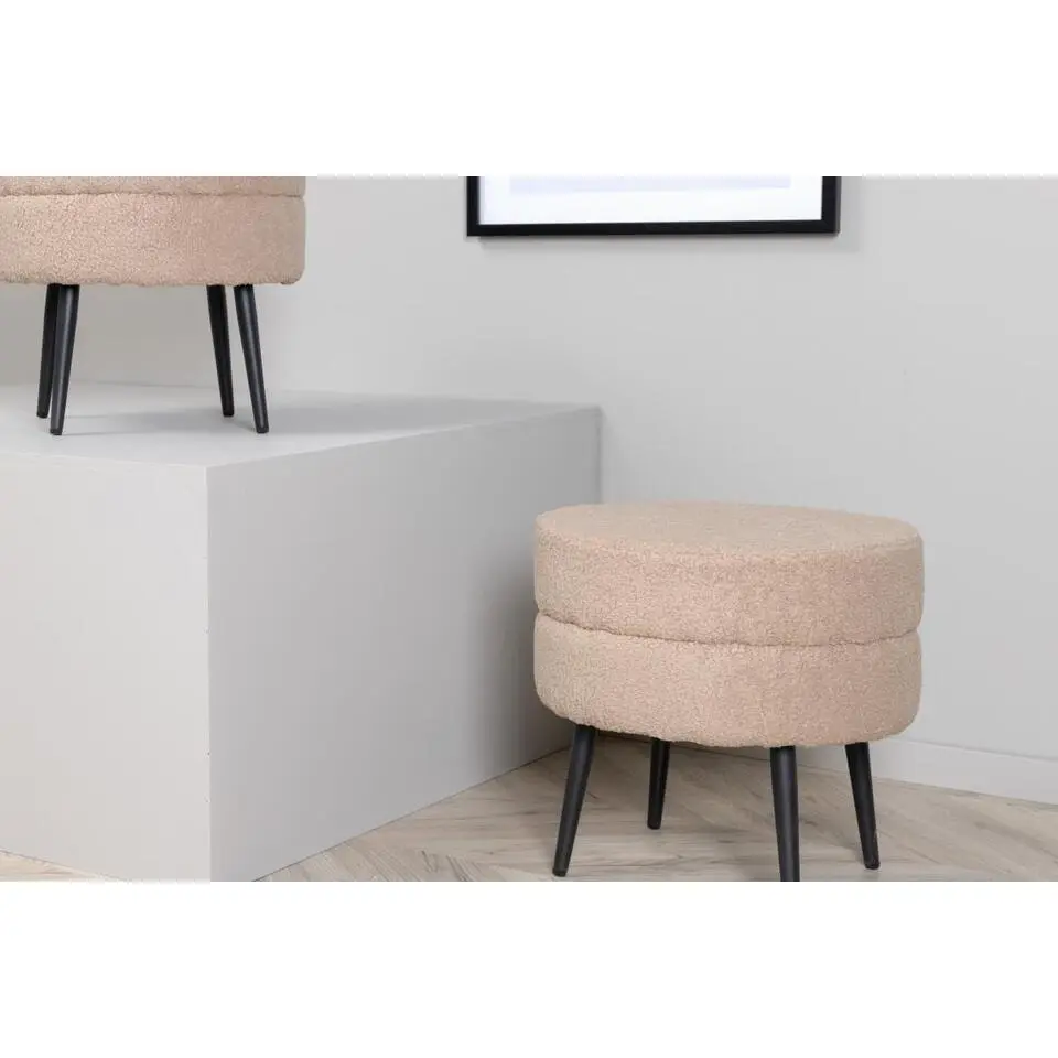 Svea - Zane hocker - teddy - beige