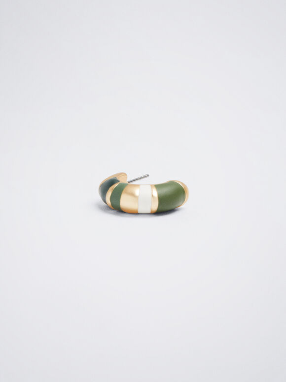 Brincos de argola esmaltados - Multicoloridos