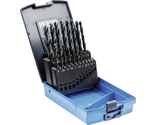 Spiraalborenset PFERD STEEL HSSG N Ø 1-10 mm, 19-delig.
