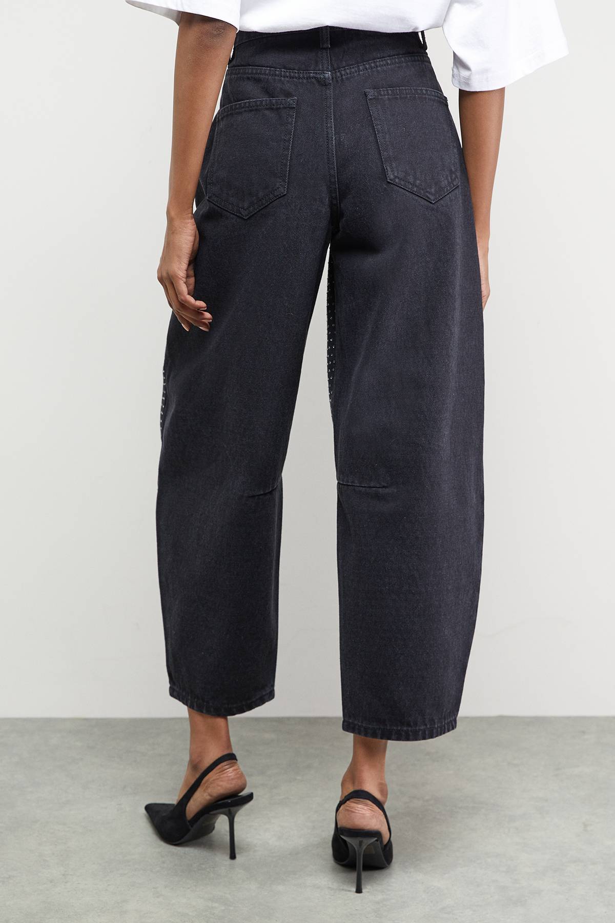 Warehouse Jean Jambe Tonneau à Strass