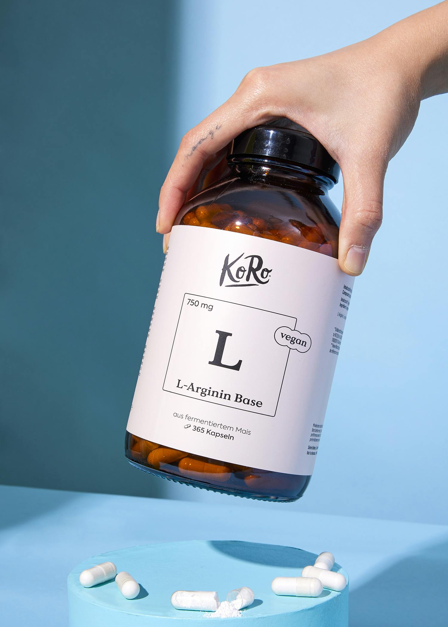 L-Arginin Base aus Fermentation Kapseln 365 Stück