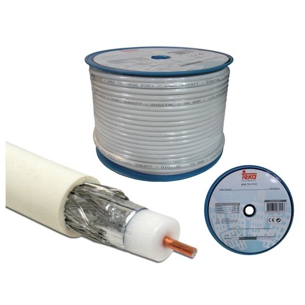 Teka Cabo Coaxial RG6 ITED N46 TK 100m White