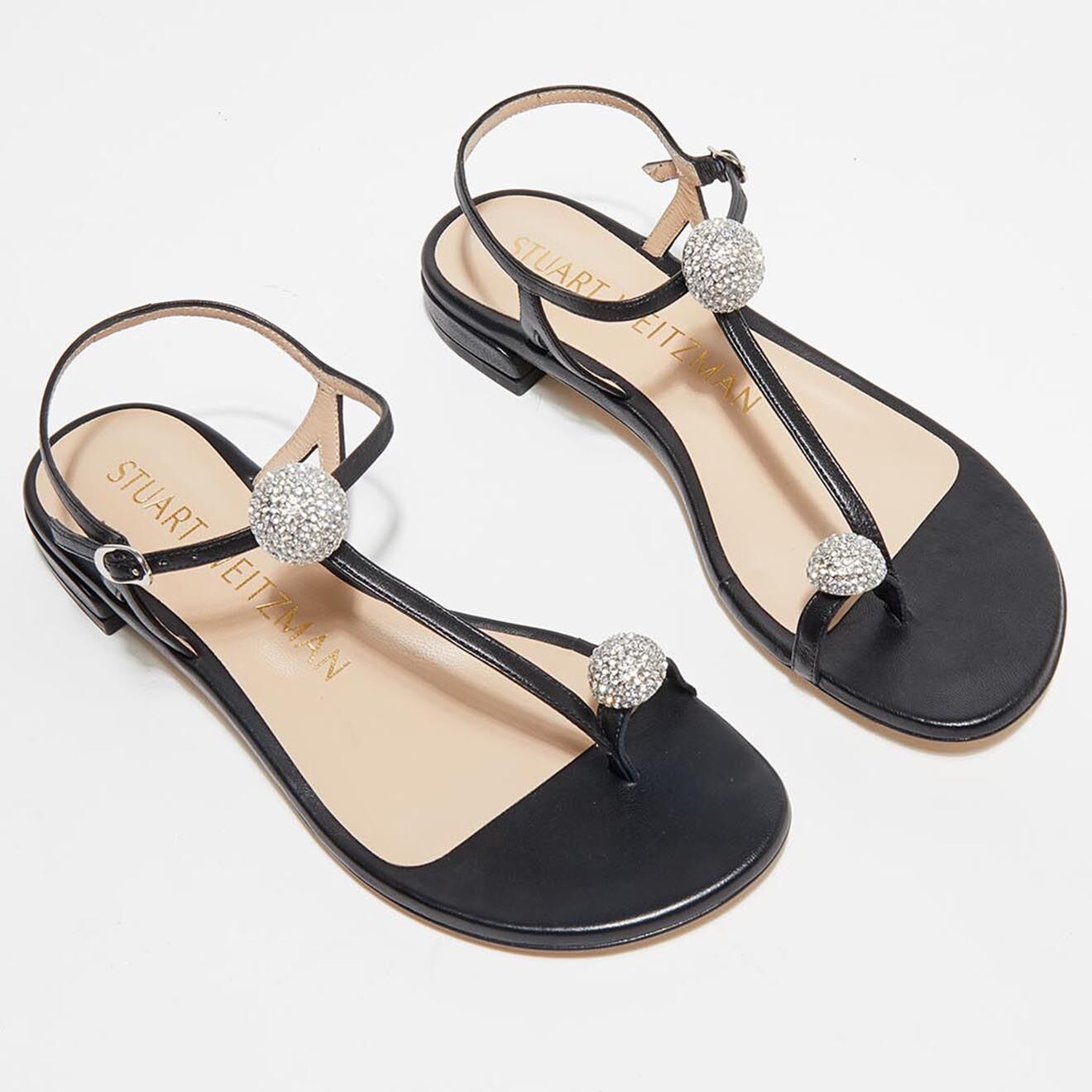 Stuart Weitzman Sandales en Cuir Ballsoffire noires