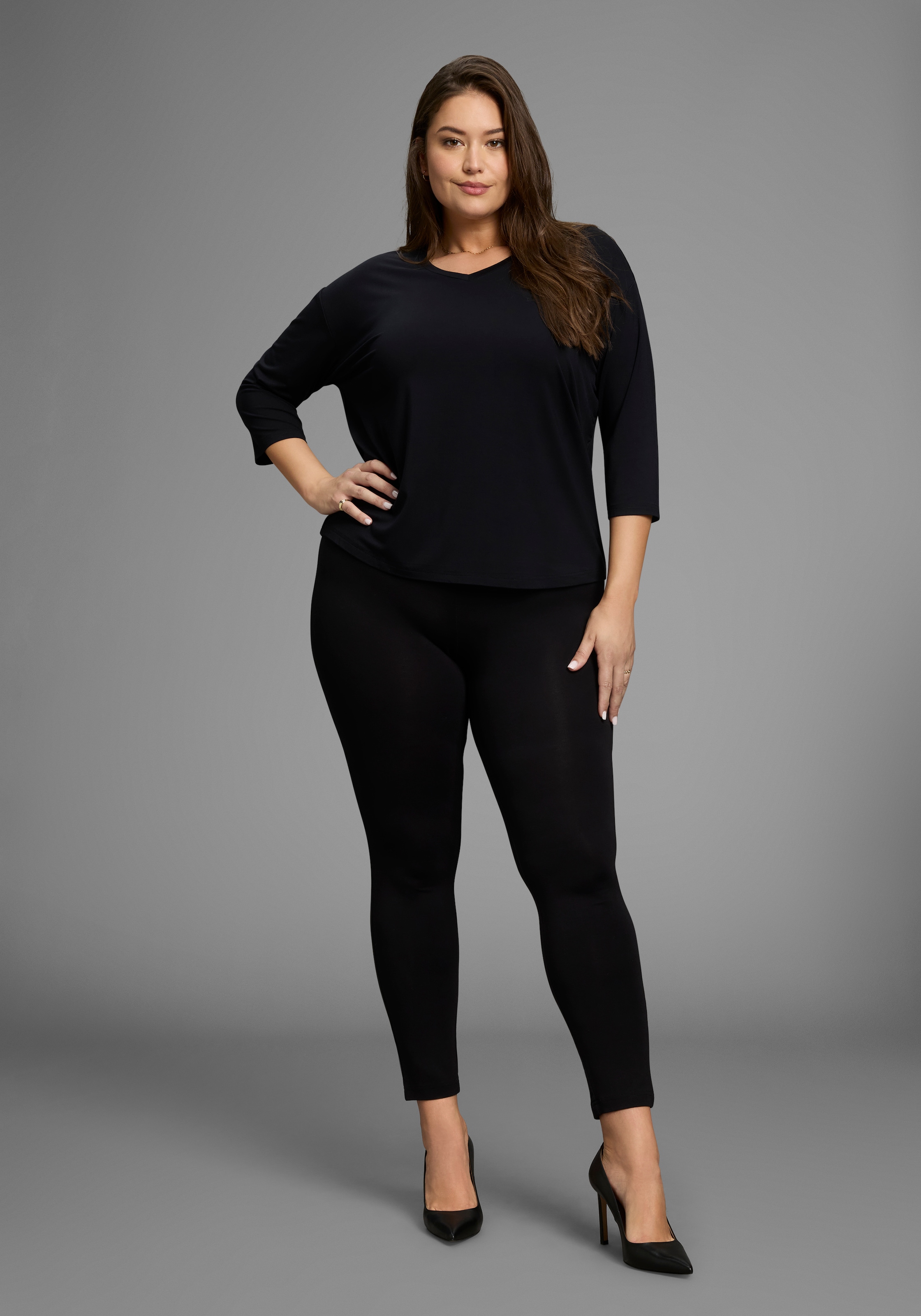 Laura Scott CURVE Leggings  aus elastischem Jersey mit Gummizugbund - GROSSE GRÖSSEN