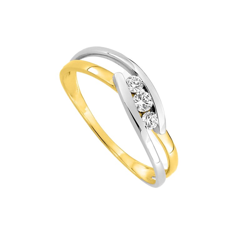 Bague Femme - Oxyde de zirconium - Or 9 Carats