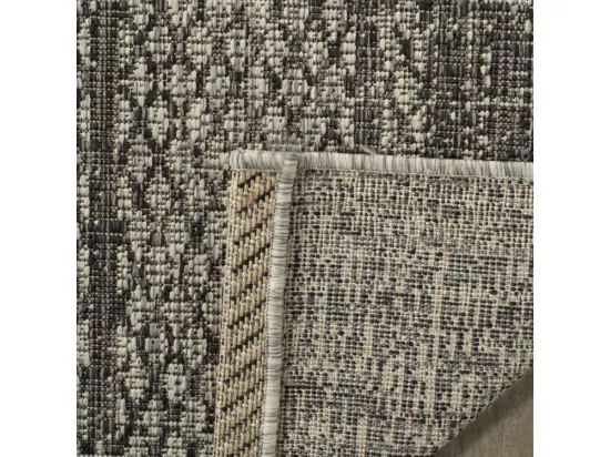 Tapis Light Grey & Black 122 X 170 cm - Rafal