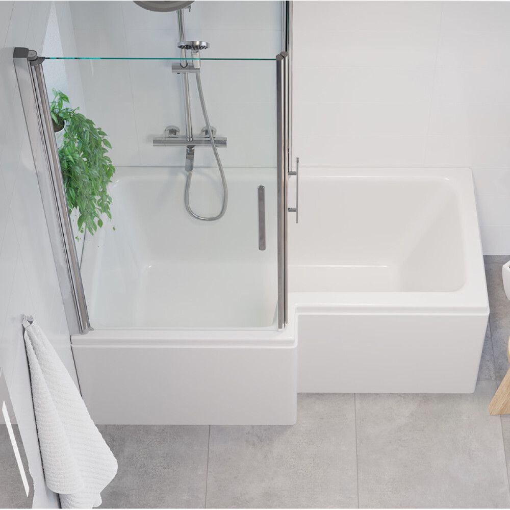 BADEKARSVEGG CAMARGUE SKÄRGÅRD KROM KLARGLASS 80X150CM