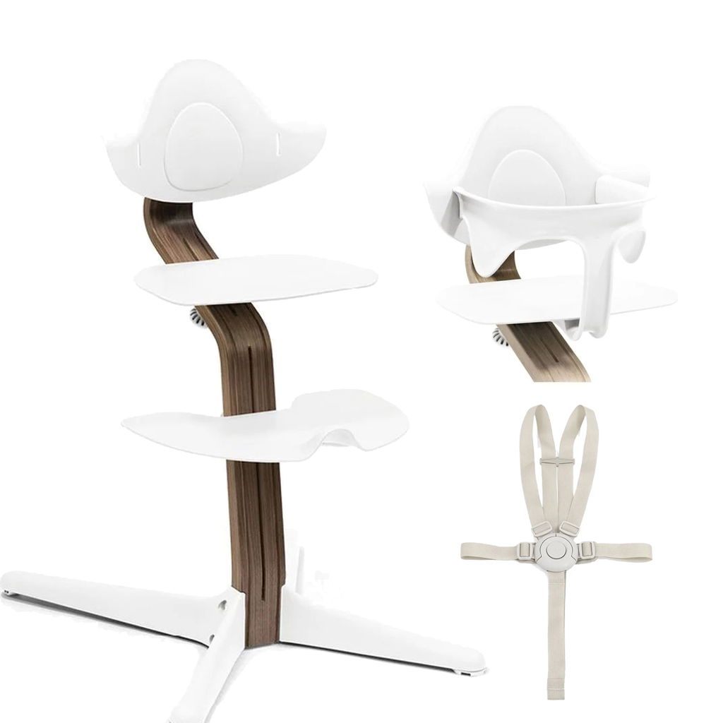 STOKKESTOKKE   Nomi Walnut Stuhl inkl. Baby Set und Sicherheitsgurt white