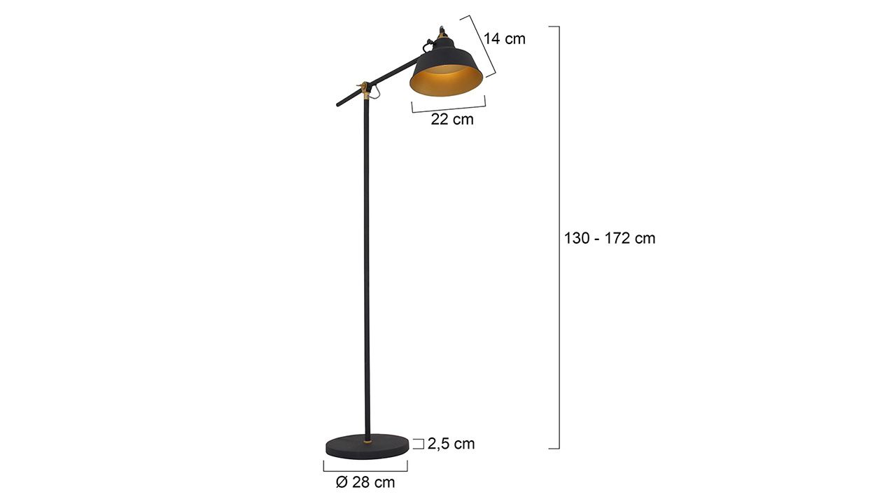 Vloerlamp 1322ZW Nové Mexlite ⌀28  cm