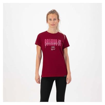 T-Shirt De Sport Manches Courtes Rogelli Graphic T-Shirt - Femme - Bordeaux