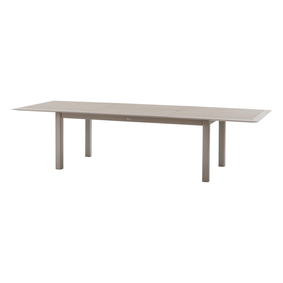 TABLE ALLURE VERRE IMPRIME CERAMIQUE GREGE AVOINE 12 PLACES
