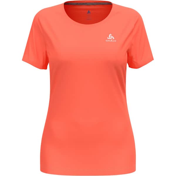 T-shirt randonnée ODLO F-DRY CREW NECK S/S W LIVING CORAL