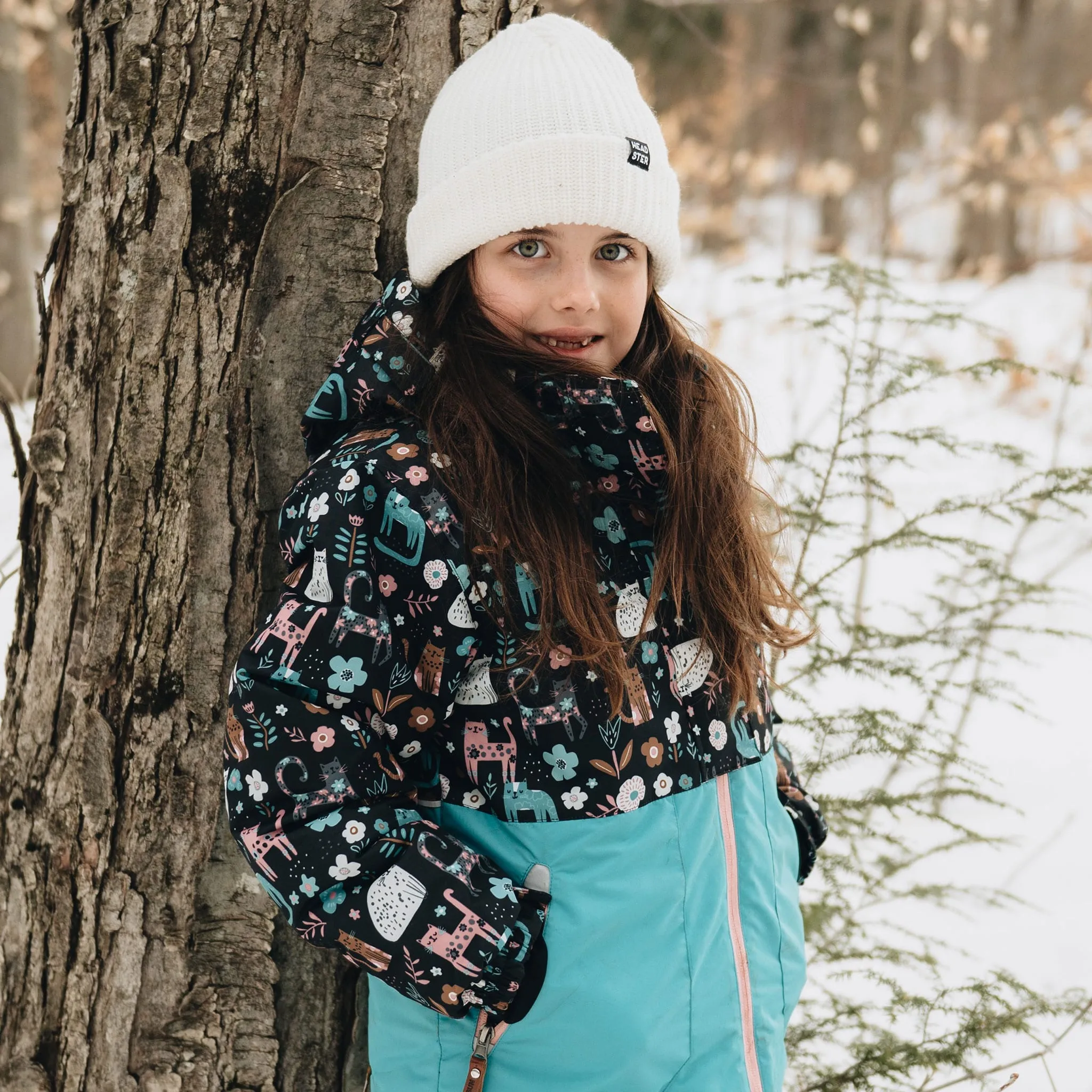 Rising Sun Habit de Neige Imprimé Chat 4-14ans