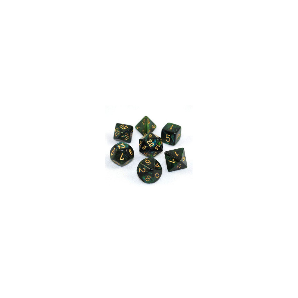 Set de 7 Dés - Scarabée Jade (Chessex 27415)