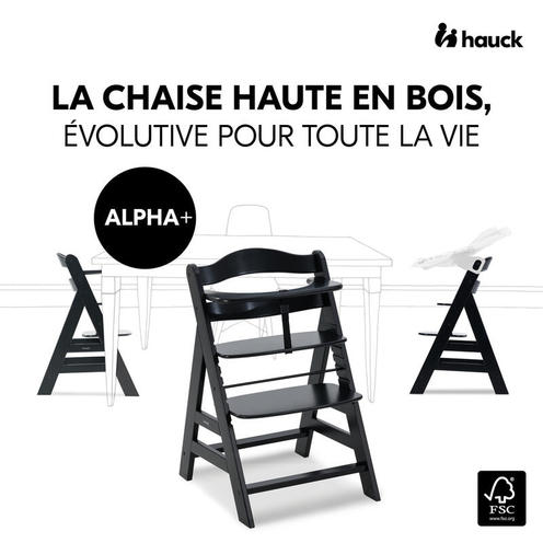 Chaise haute Alpha+ - Noir - HAUCK