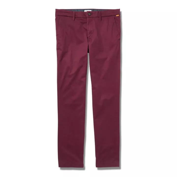 Calças chino elásticas Sargent Lake para homem na cor bordô.