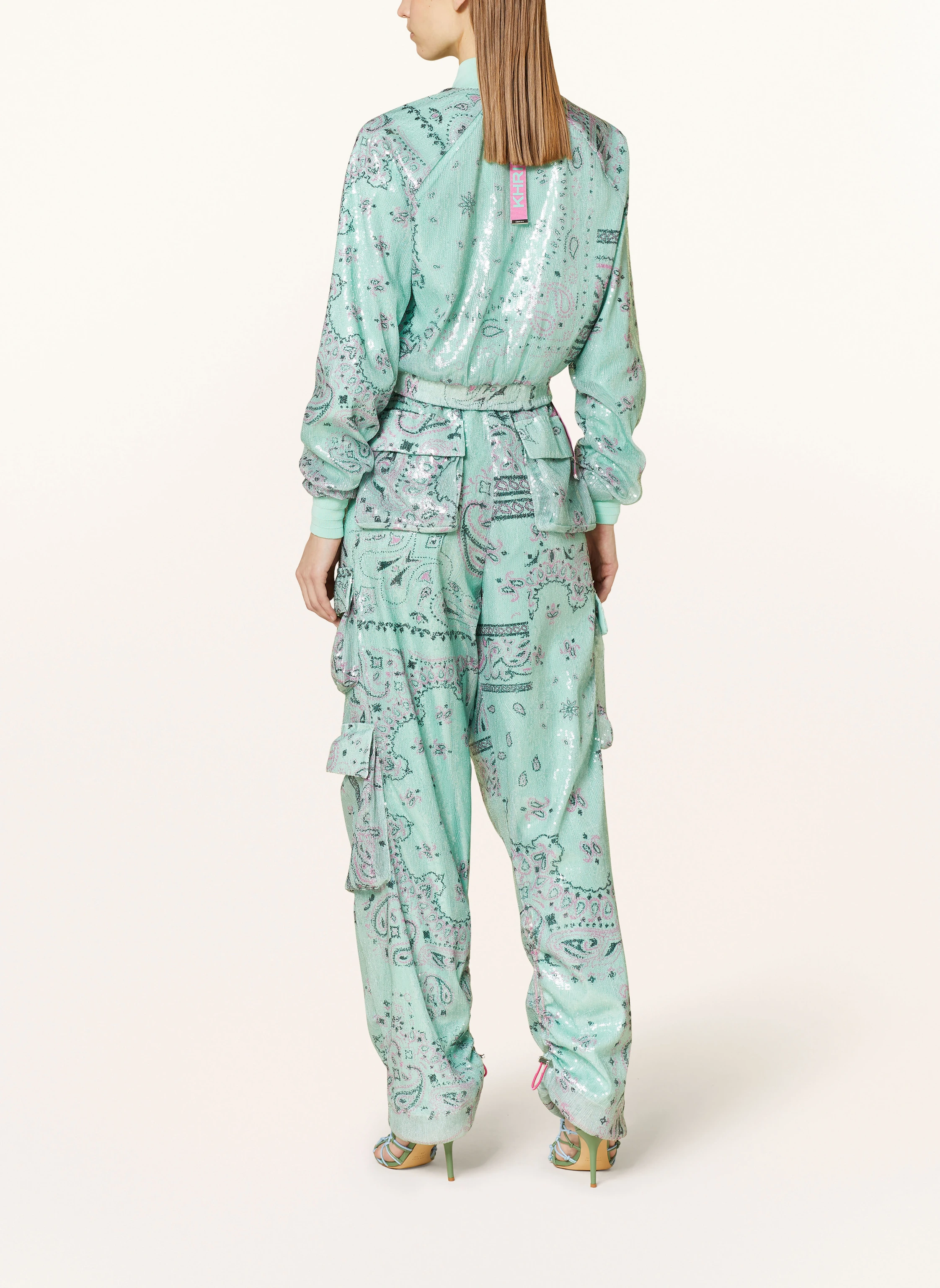 KHRISJOY Cargohose mit Pailletten