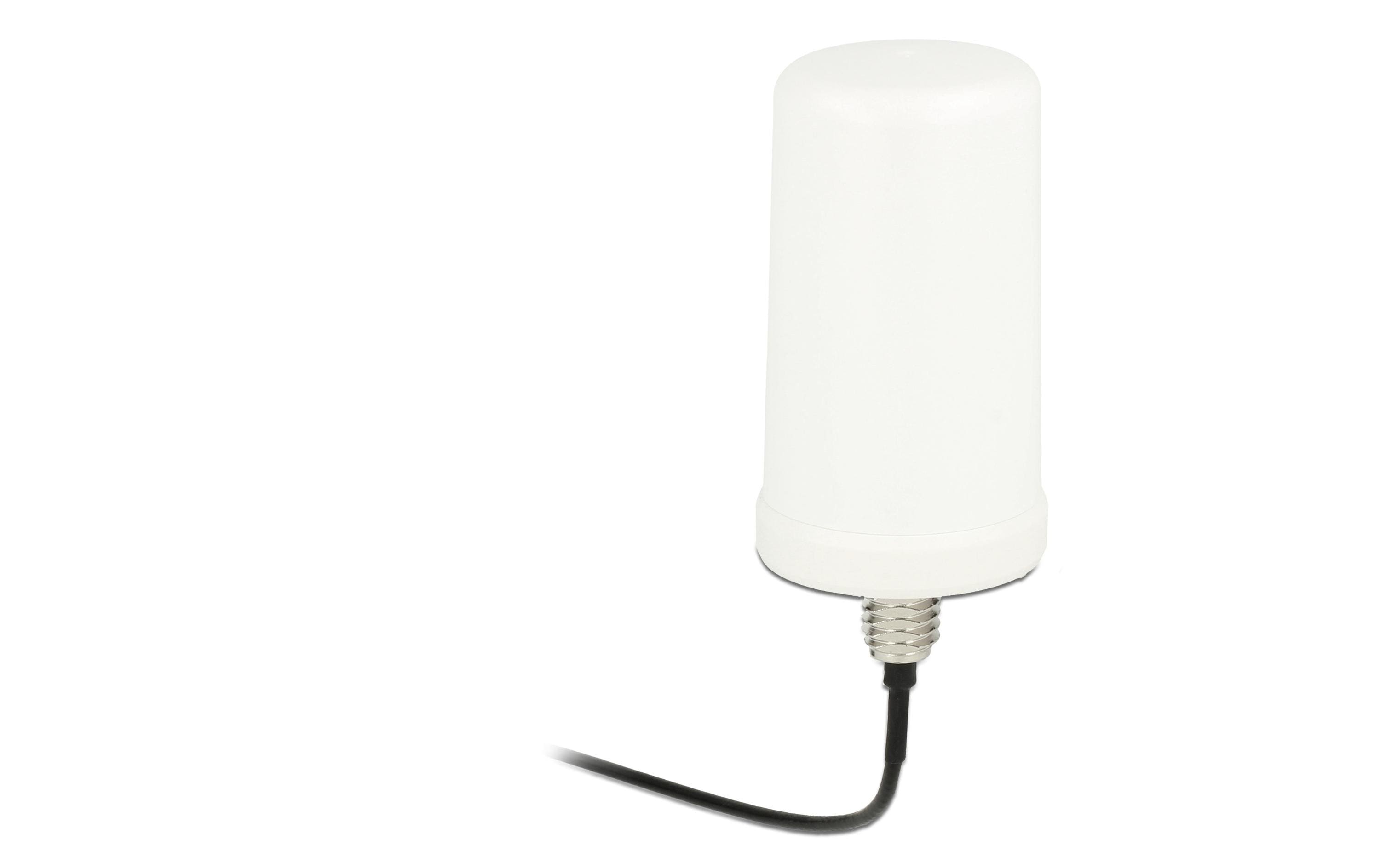 WLAN-Antenne RP-SMA, Dualband RP-SMA 0 dBi RundstrahlDelock WLAN Antenne RP-SMA 802.11 ac/a/h/b/g/n 0 dBi 3 m ULA100 omnidirektional weiss Outdoor