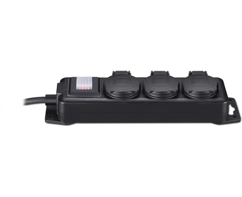 Andersson 3-way outdoor power strip IP44, 3m black