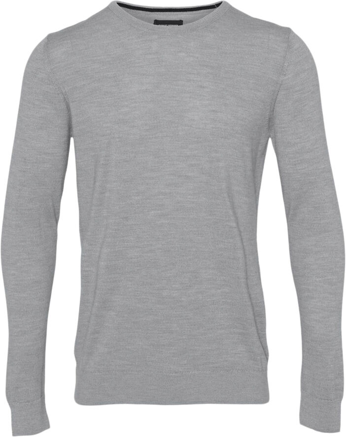 Clean Cut Copenhagen Merino Wool Crew Light grey mel