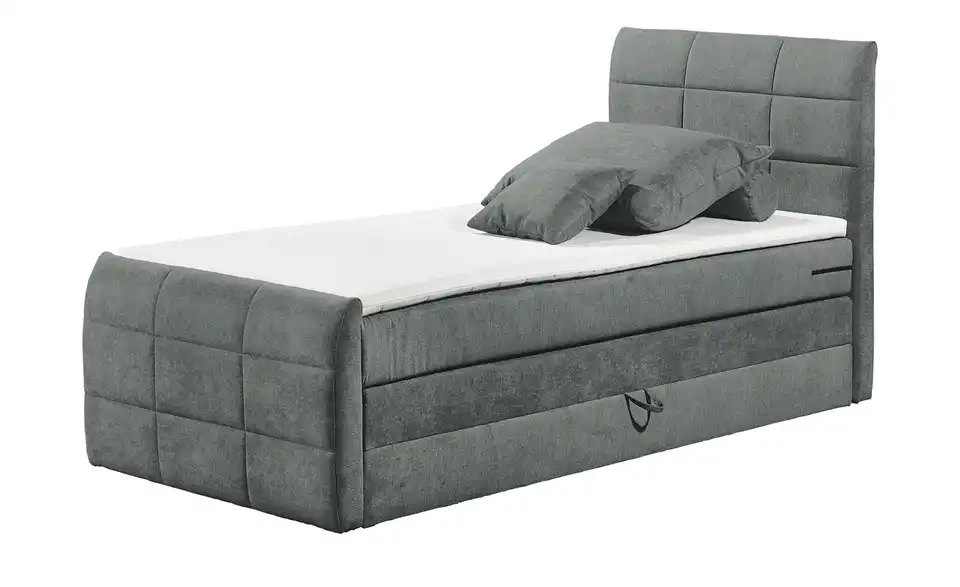 Boxspringbett Kuba 3 Grau 100 cm
