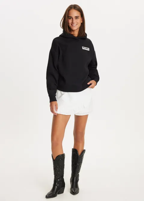 Hoodie met print tour zwart (ZWART)