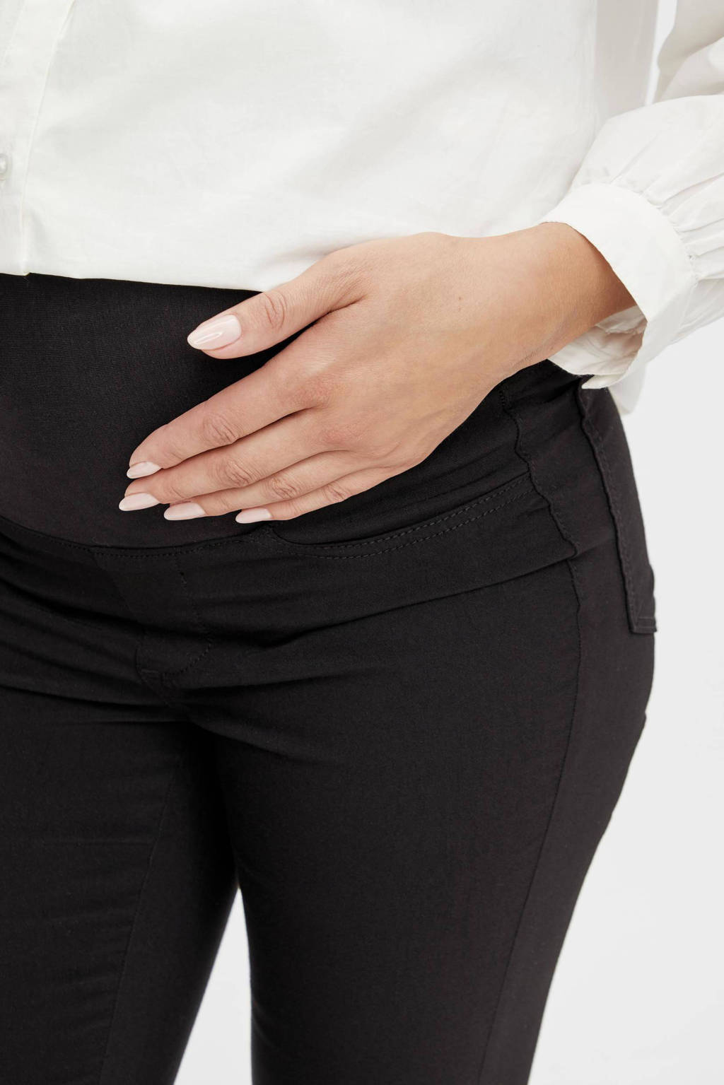 MAMALICIOUS skinny zwangerschapsjeans MLLUCY zwart
