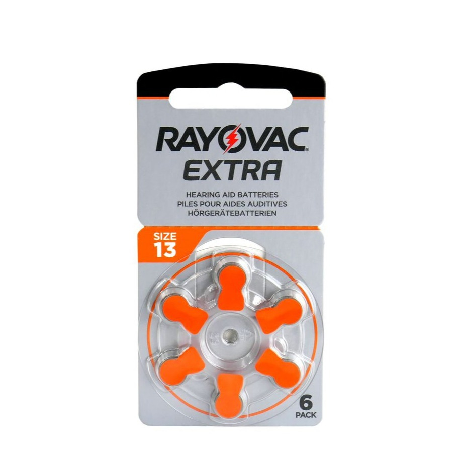 (6er Set) Extra Advanced 1.4 Volt Knopfzelle Zink-Luft Hörgerät Batterie PR48 / 13A / DA 13 / ZA 13 / AC 13 / 13 HPX (310mAh)