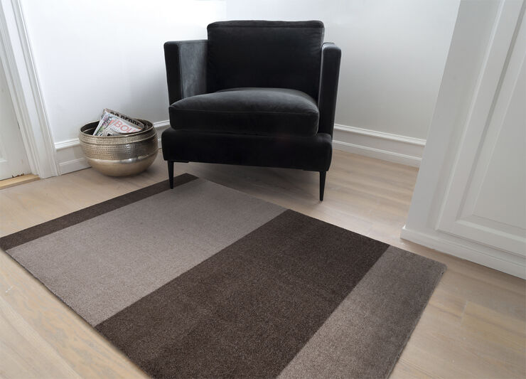 Tica Copenhagen Løber, 130x90 cm, stripes-horizon sand/brun Sand/brun