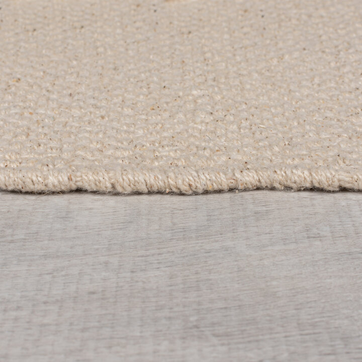 Wollen vloerkleed beige - Tiddo Zigzag