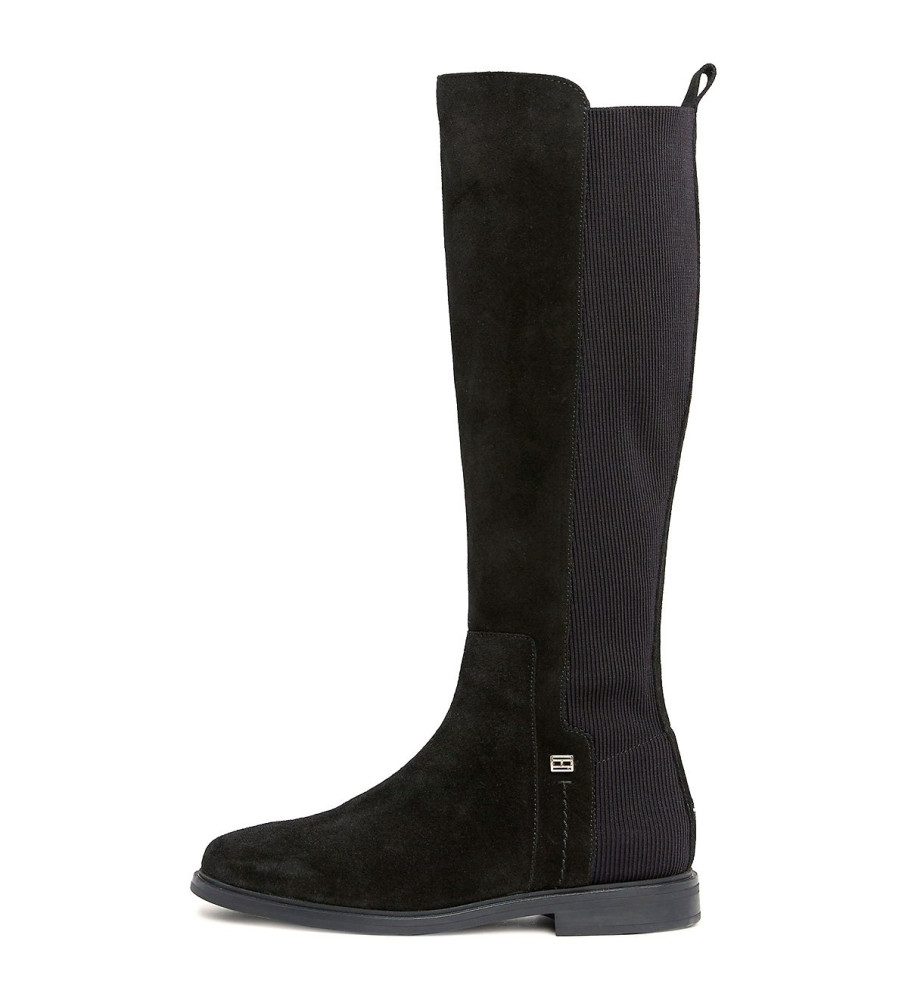 Botas Tommy Hilfiger Essential em camurça preta