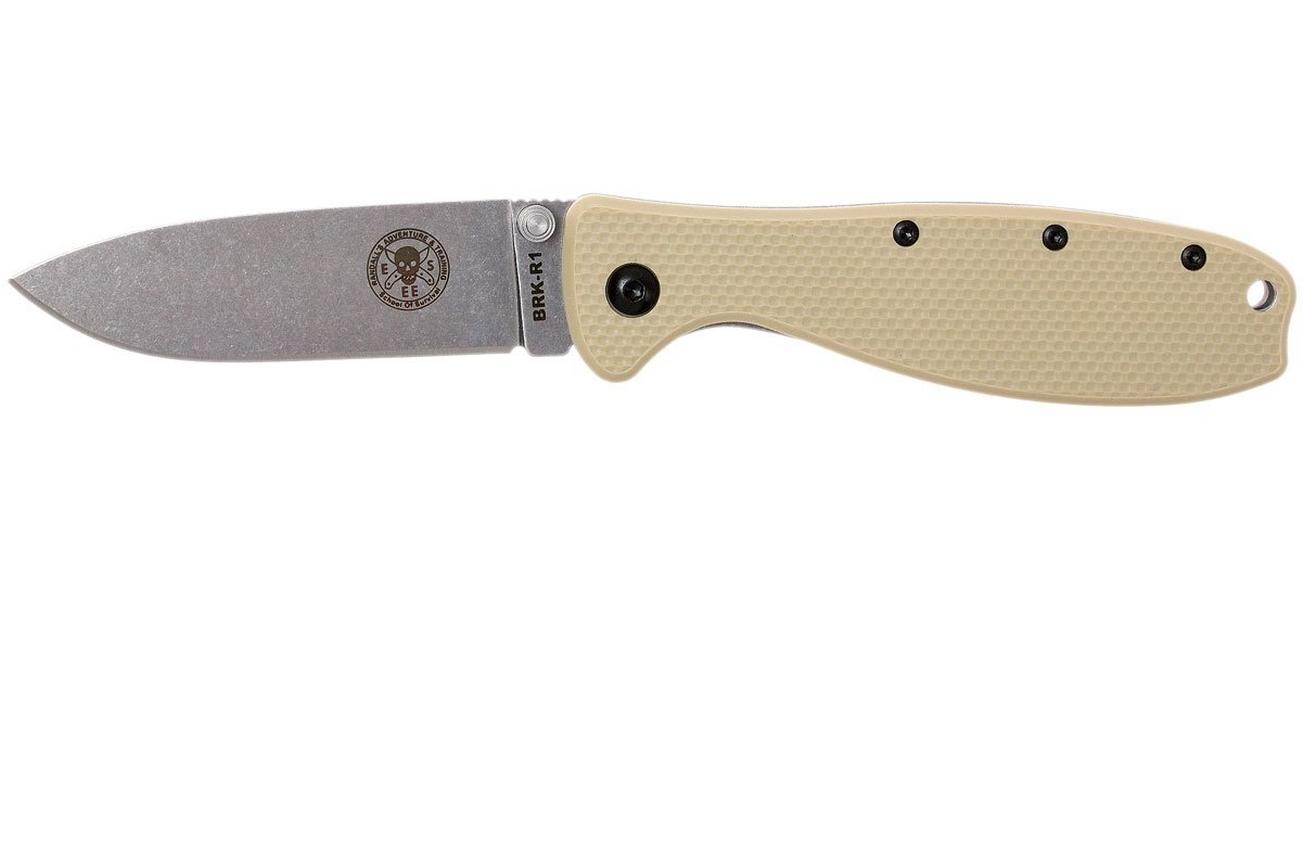 ESEE Knives Zancudo AUS8 Desert Tan-Stonewashed, BRKR1DT zakmes