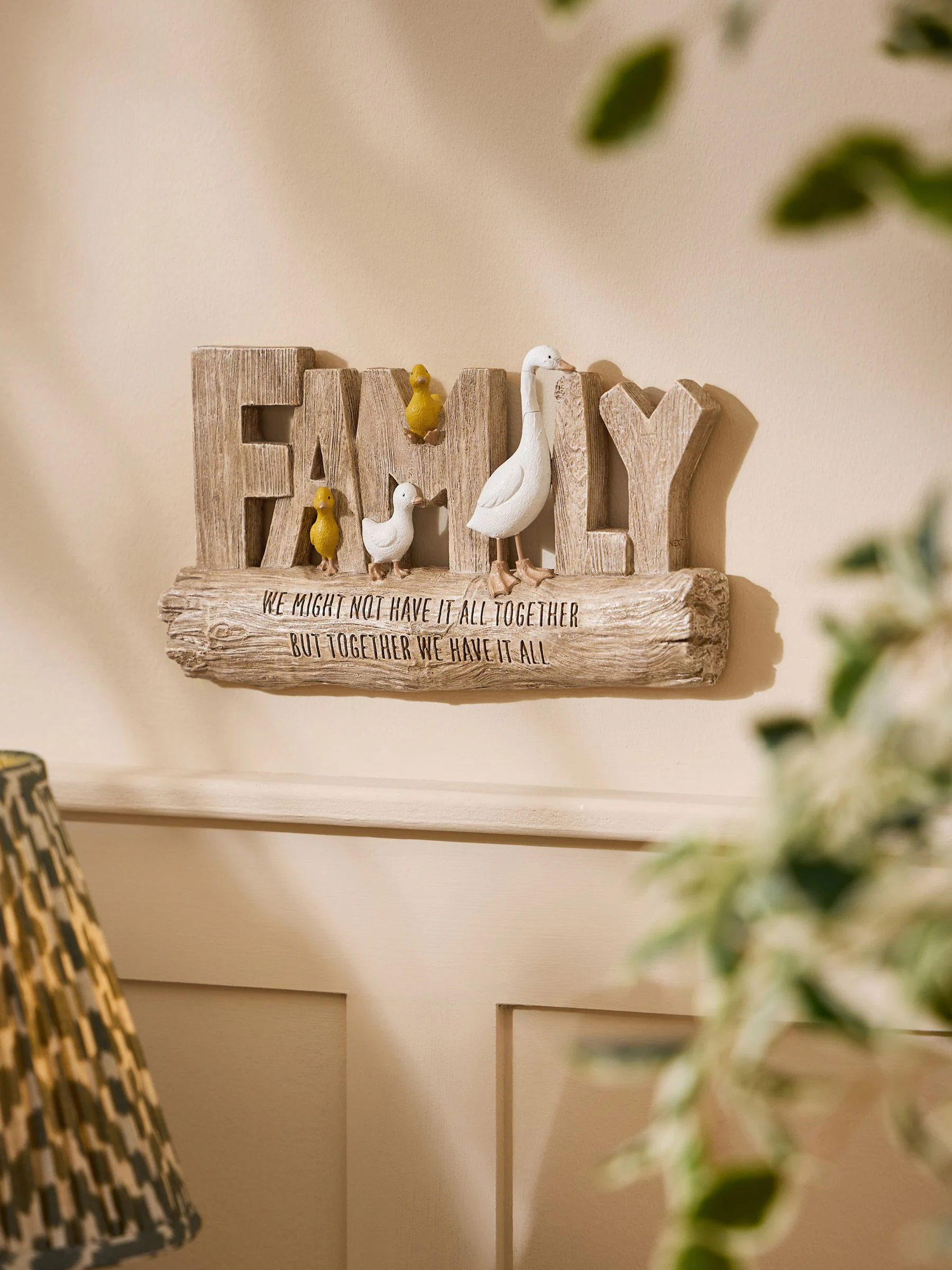 Ducks Family Slogan Wall Art