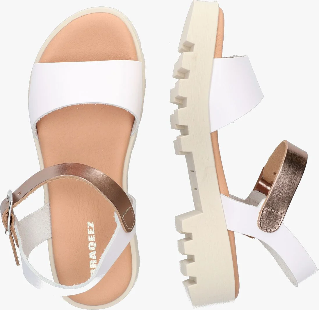 BRAQEEZ witte braqeez sandalen sera shell