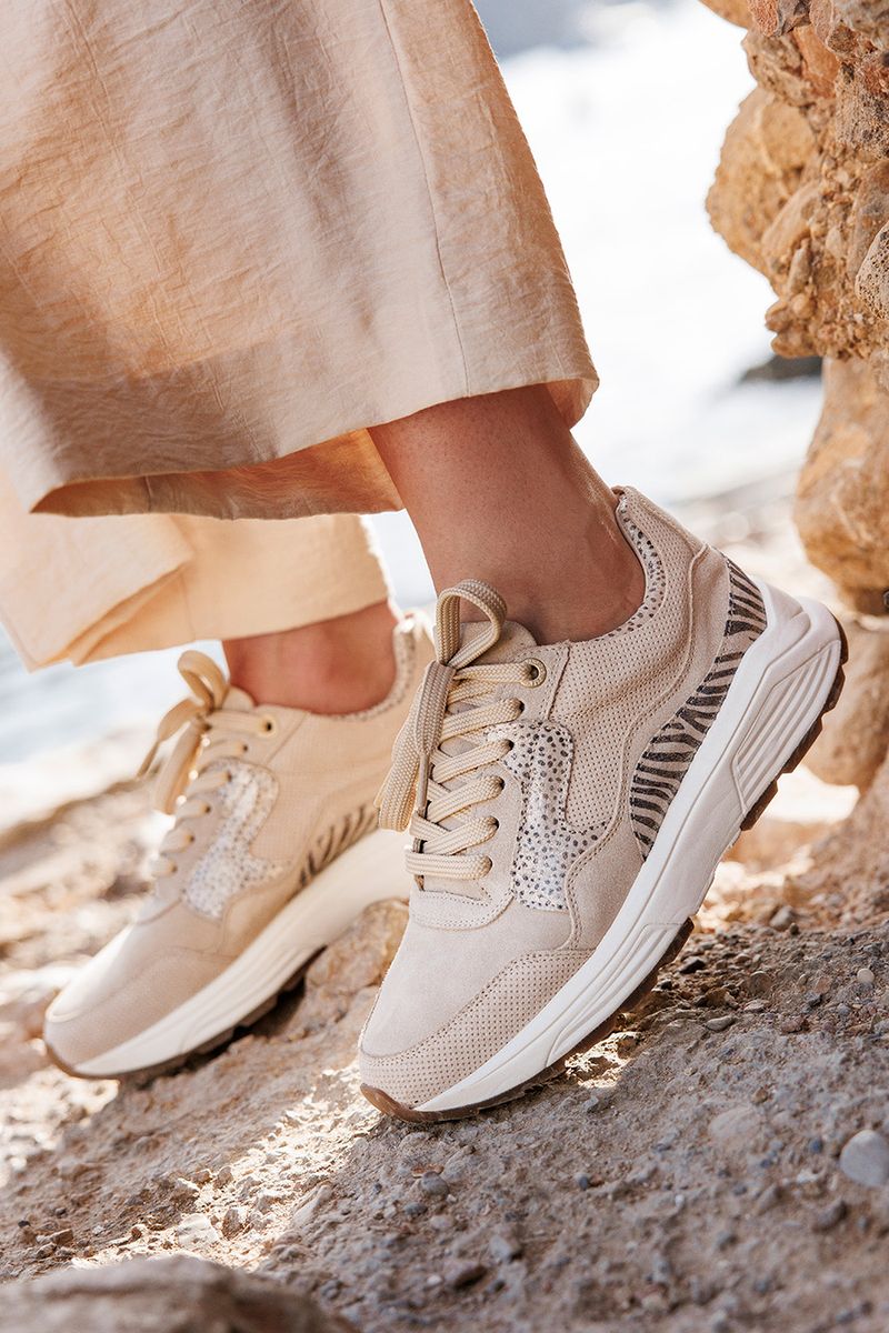 Xsensible Golden Gate Stretchwalker Sneakers Beige Dames