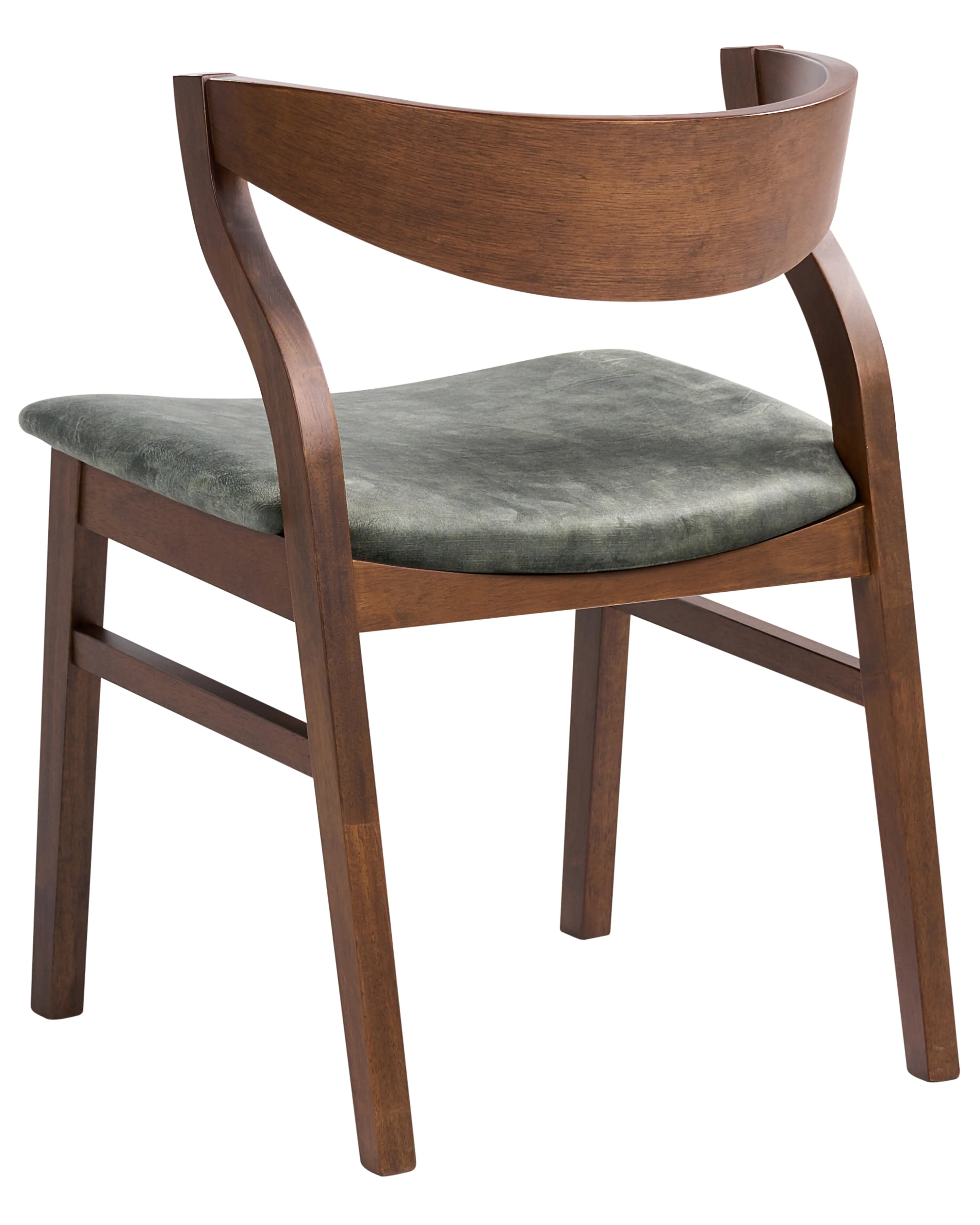 Set van 2 eetkamerstoelen MAROA Hout Donkergroen/bruin