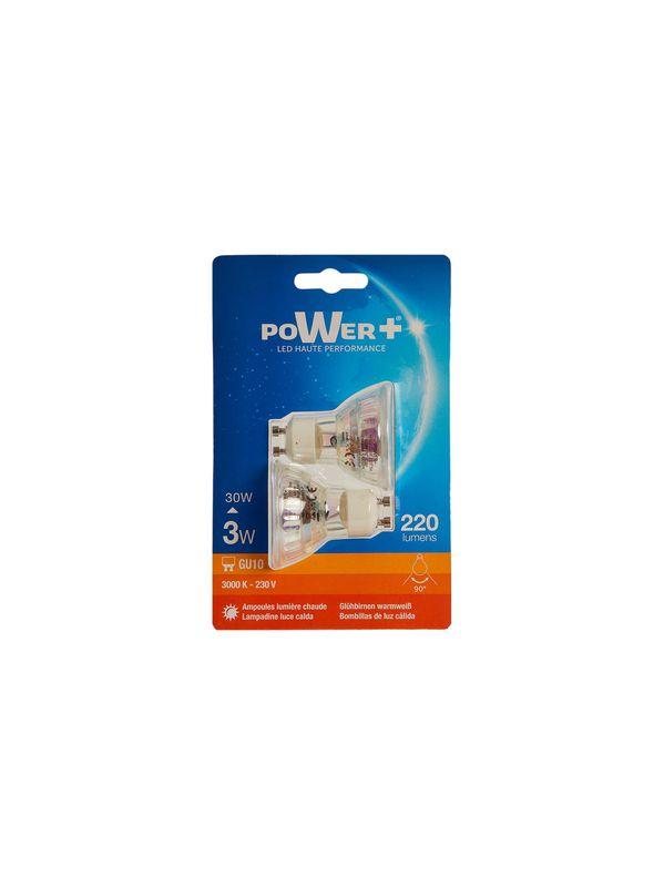 SET 2 SPOTS GU10 SMD 3W 3000K