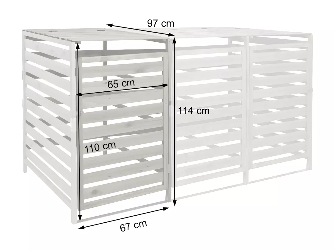 Extension pour cache-poubelle MCW-H62, anthracite
