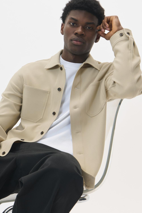 Matinique beige heren overhemd