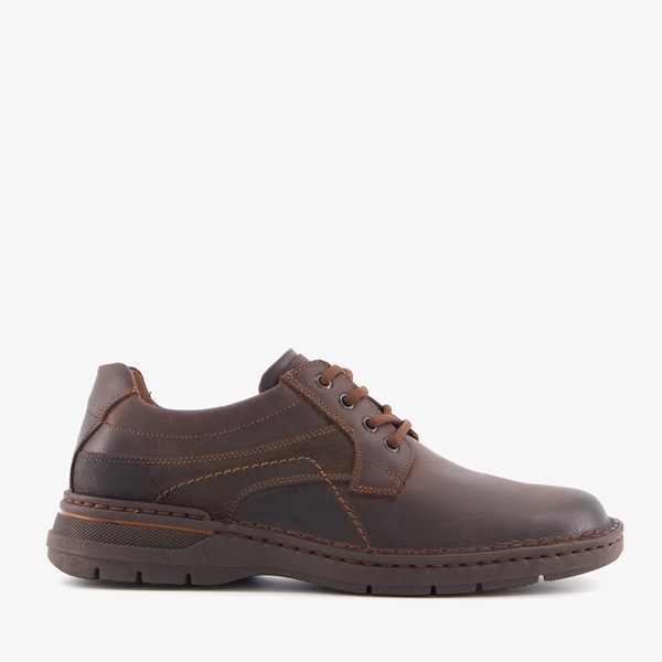Hush Puppies leren heren veterschoenen donkerbruin