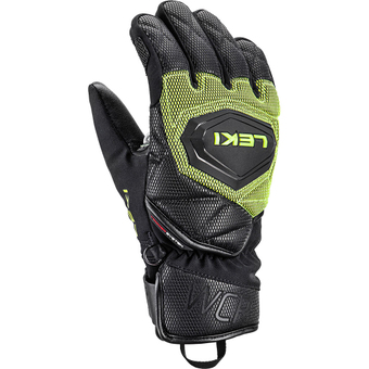 Leki WCR Coach 3D Fingerhandschuhe Black / Ice Lemon Kinder