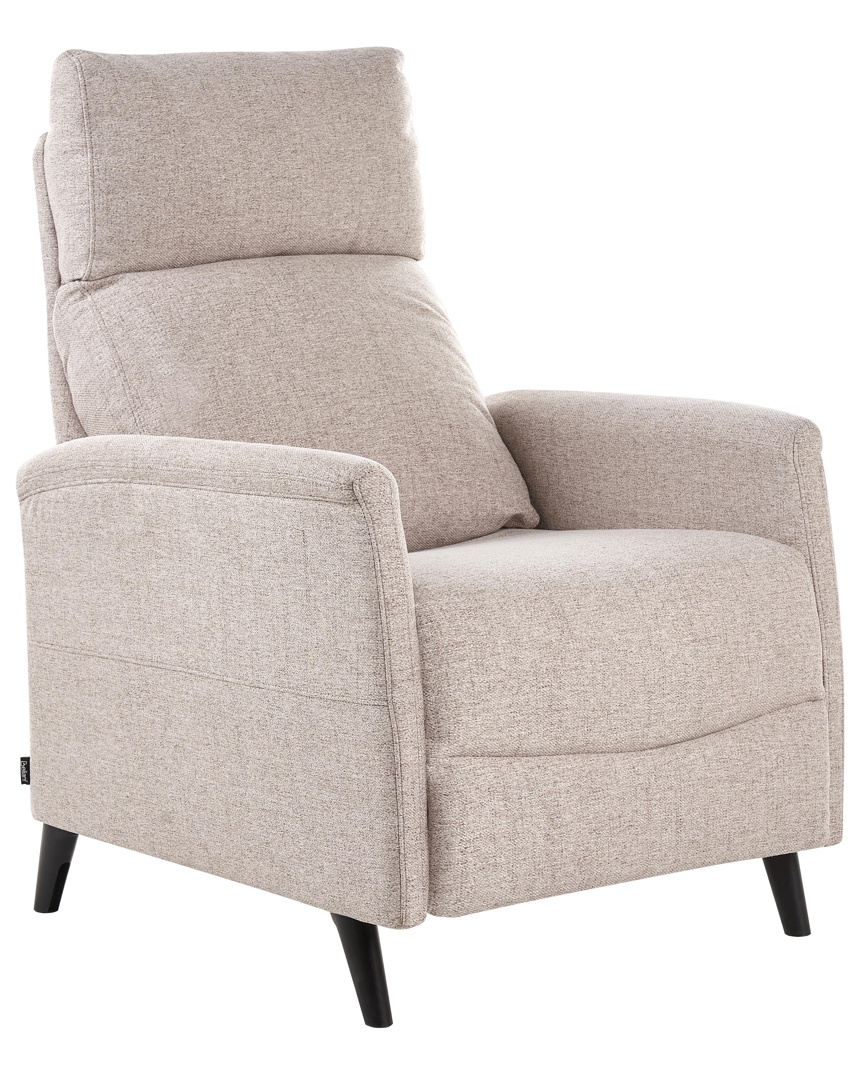 Relaxfauteuil SELVIK inclusief voetensteun Stof Taupe