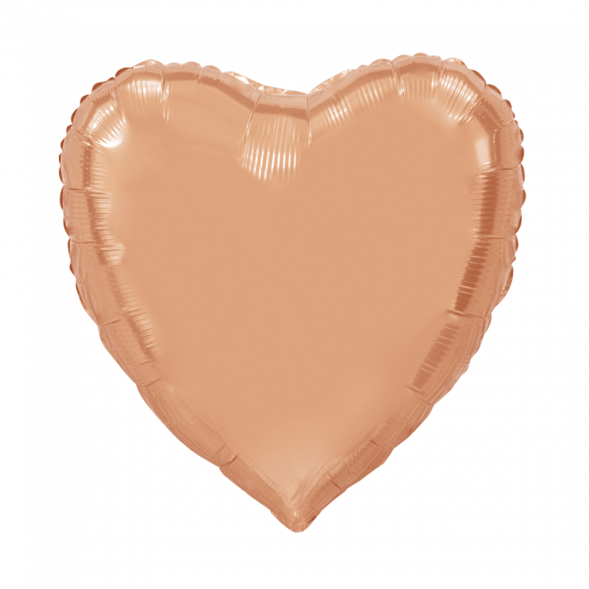 Helium Ballon Hart Rose Goud XL Leeg 92cm