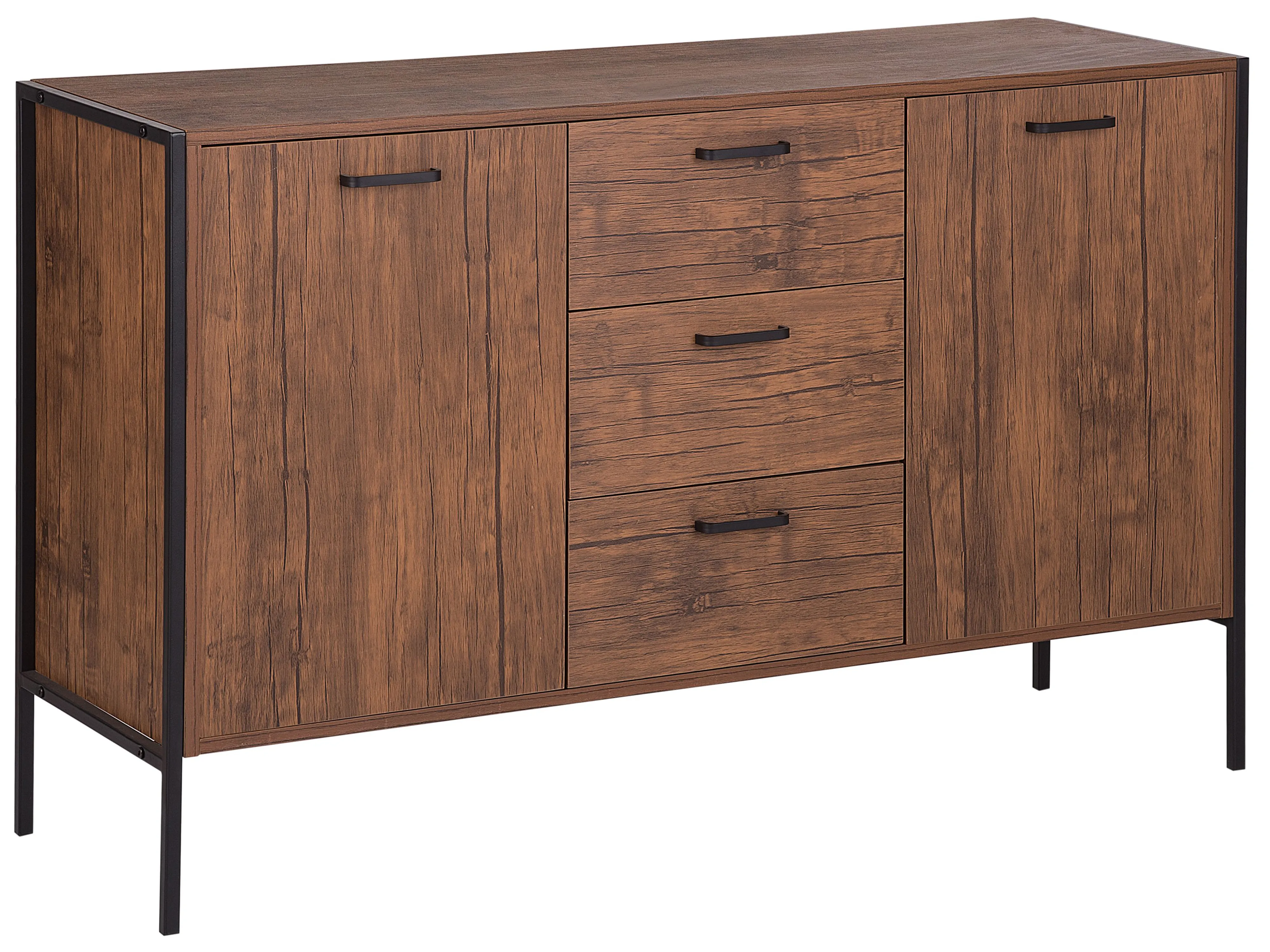Dressoir met 2 deuren TIFTON Donkerbruin
